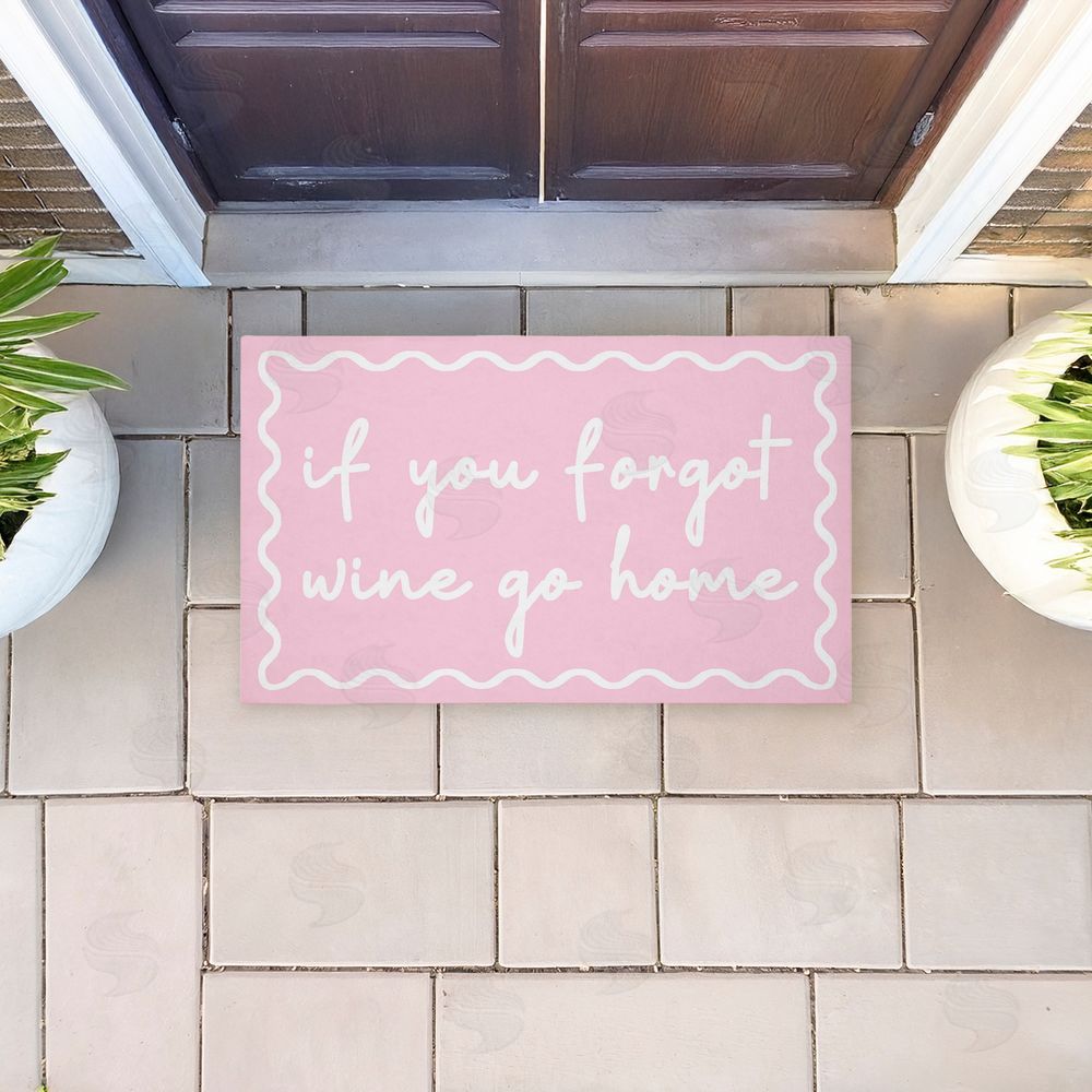 Stupell Studio If You Forgot Wine Pink Unwoven Outdoor Door Mat