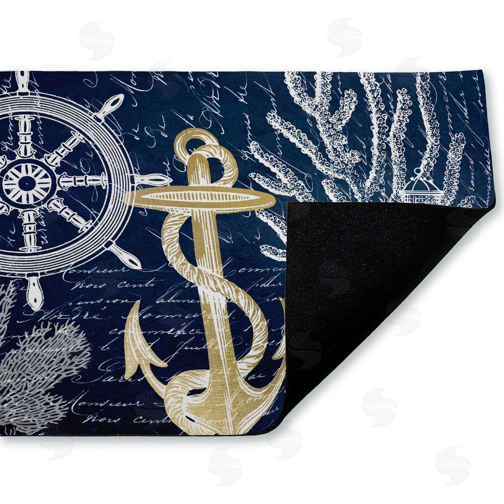 Kim Allen Vintage Nautical Sea Letters Unwoven Outdoor Door Mat
