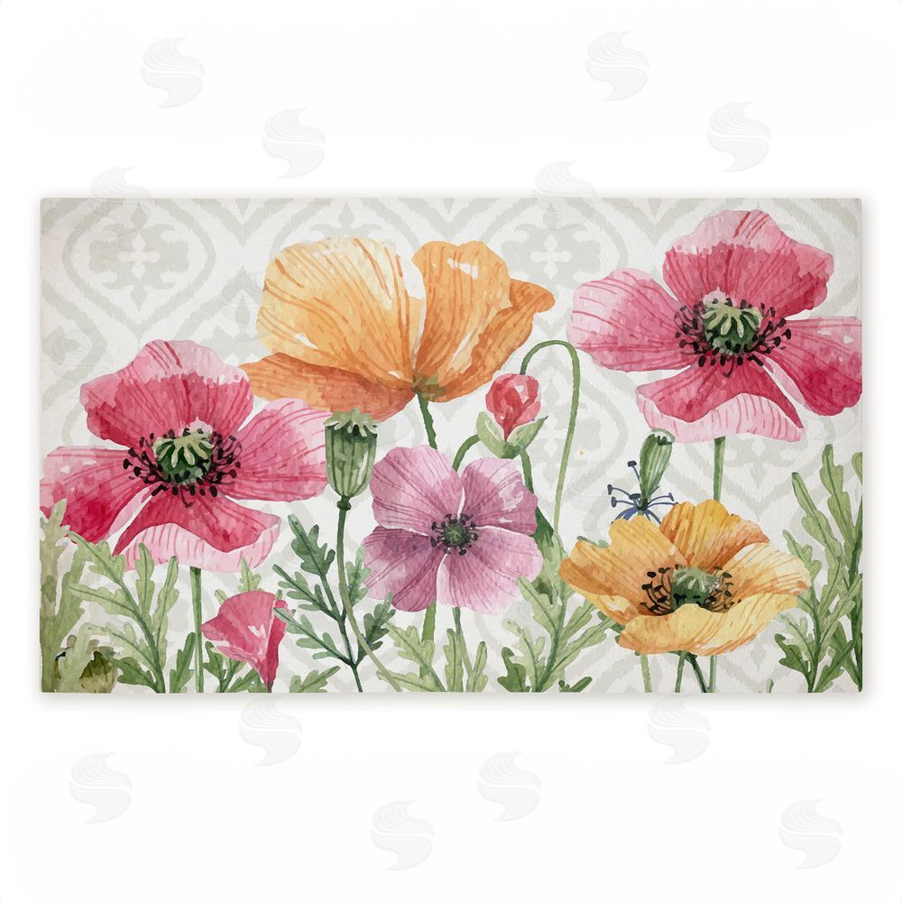 Kim Allen Poppy Place on Geometric Unwoven Outdoor Door Mat