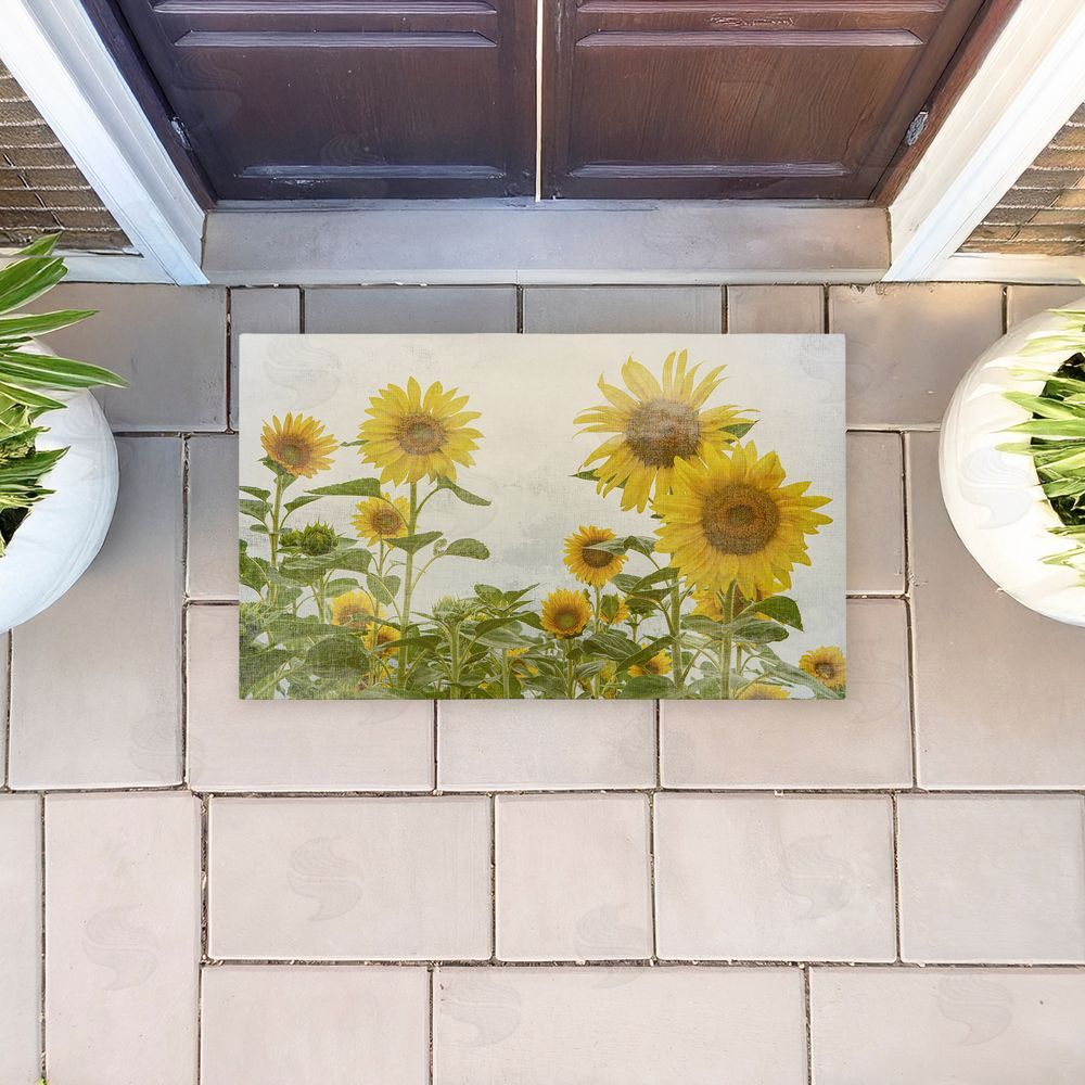 Anne Bailey Sunny Mood Flower Field Unwoven Outdoor Door Mat