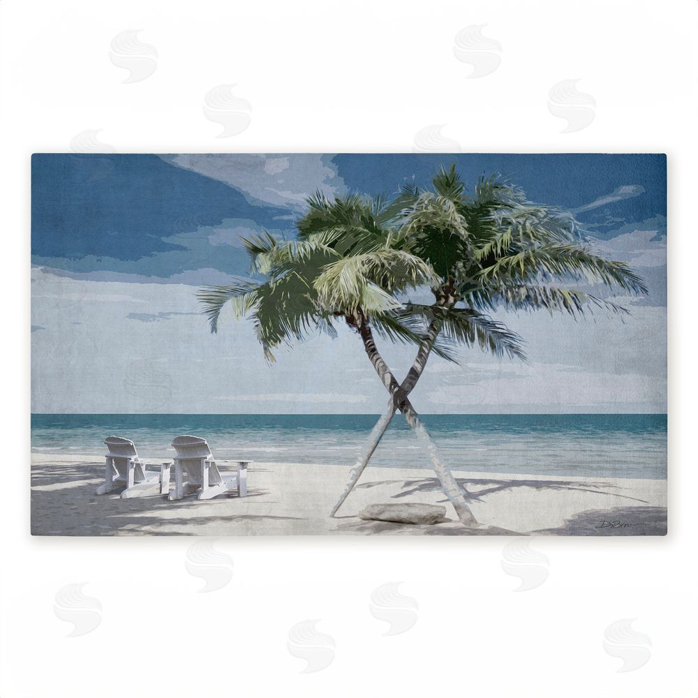 Denise Brown X Marks The Spot Palms Unwoven Outdoor Door Mat