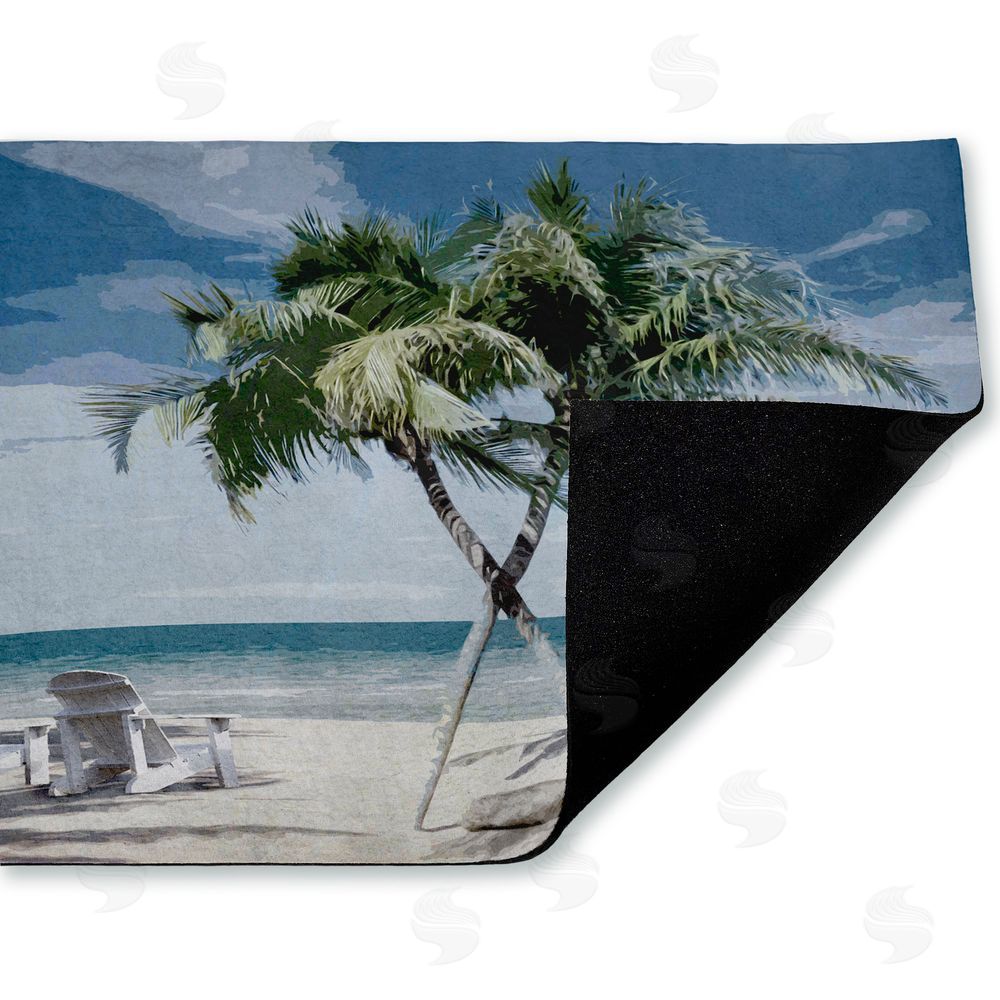 Denise Brown X Marks The Spot Palms Unwoven Outdoor Door Mat