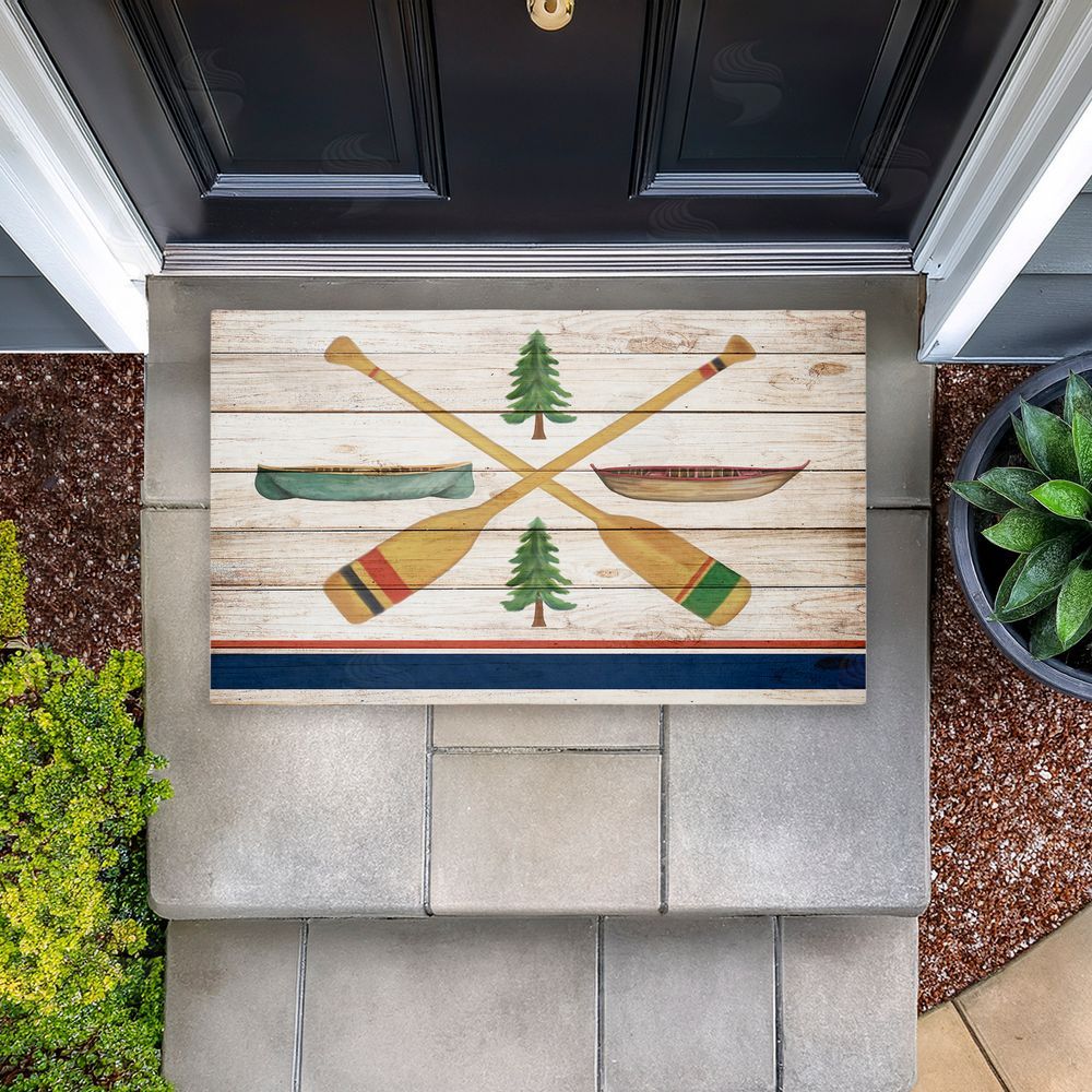 Kim Allen Exploring Rustic Canoe Paddles Unwoven Outdoor Door Mat