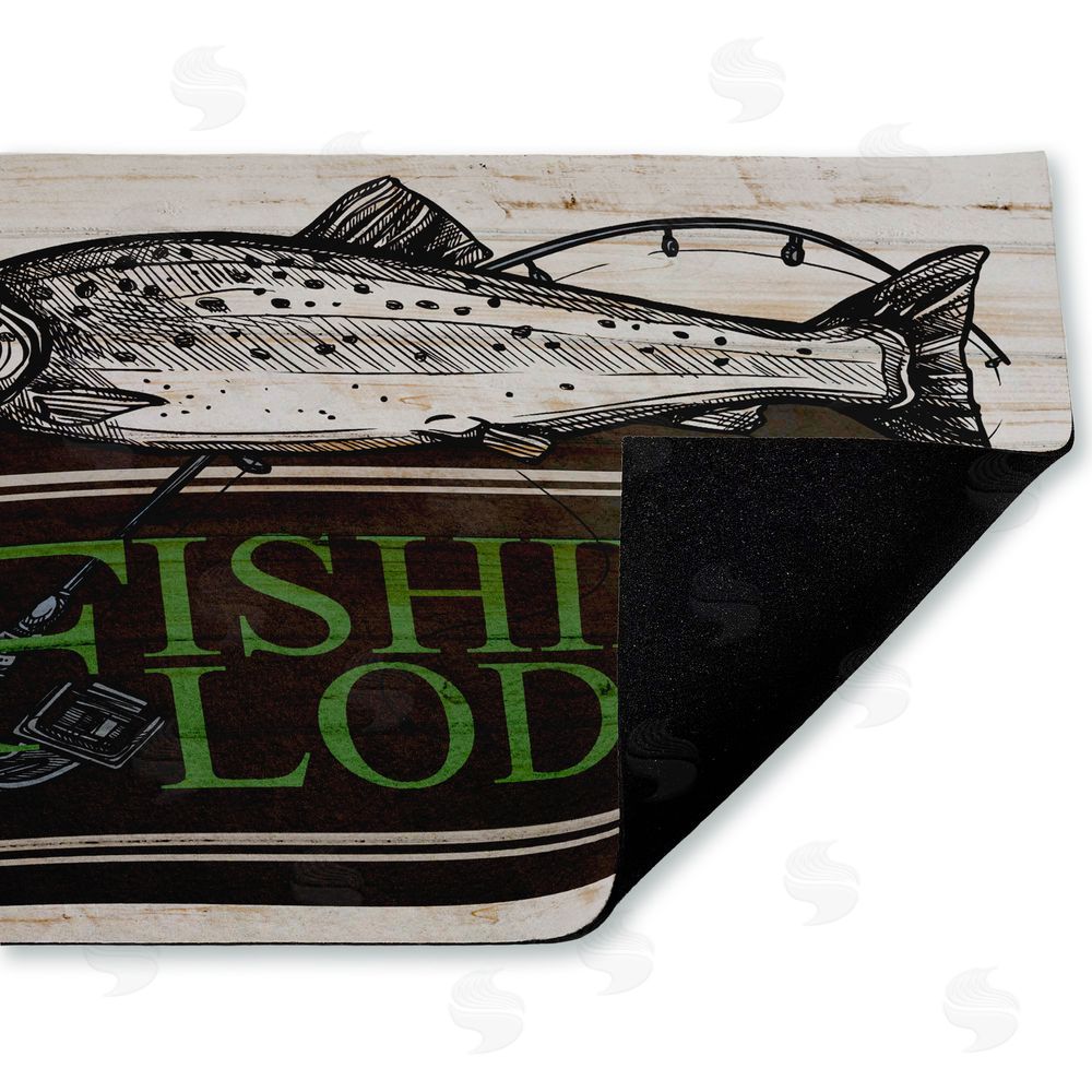 Kim Allen Rustic Fishing Lodge Unwoven Outdoor Door Mat