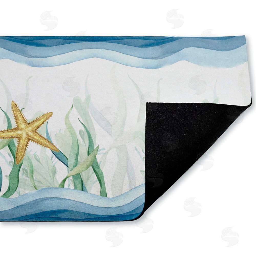 Kim Allen Bayside Sea Life & Waves Unwoven Outdoor Door Mat
