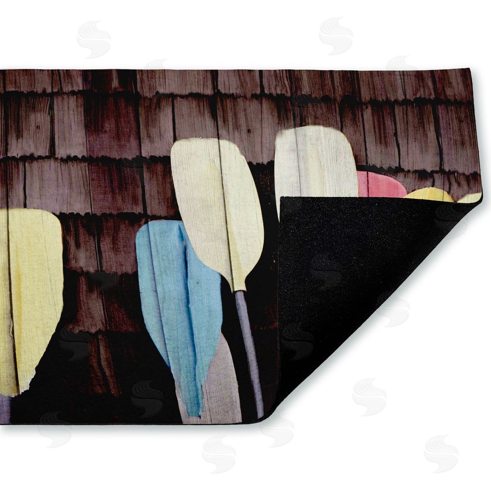 Kim Allen Colorful Lake Paddles Unwoven Outdoor Door Mat