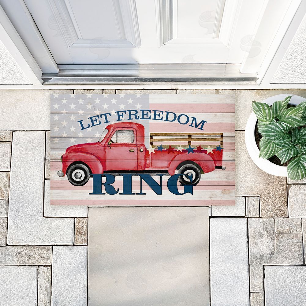Kim Allen Let Freedom Ring Truck Unwoven Outdoor Door Mat