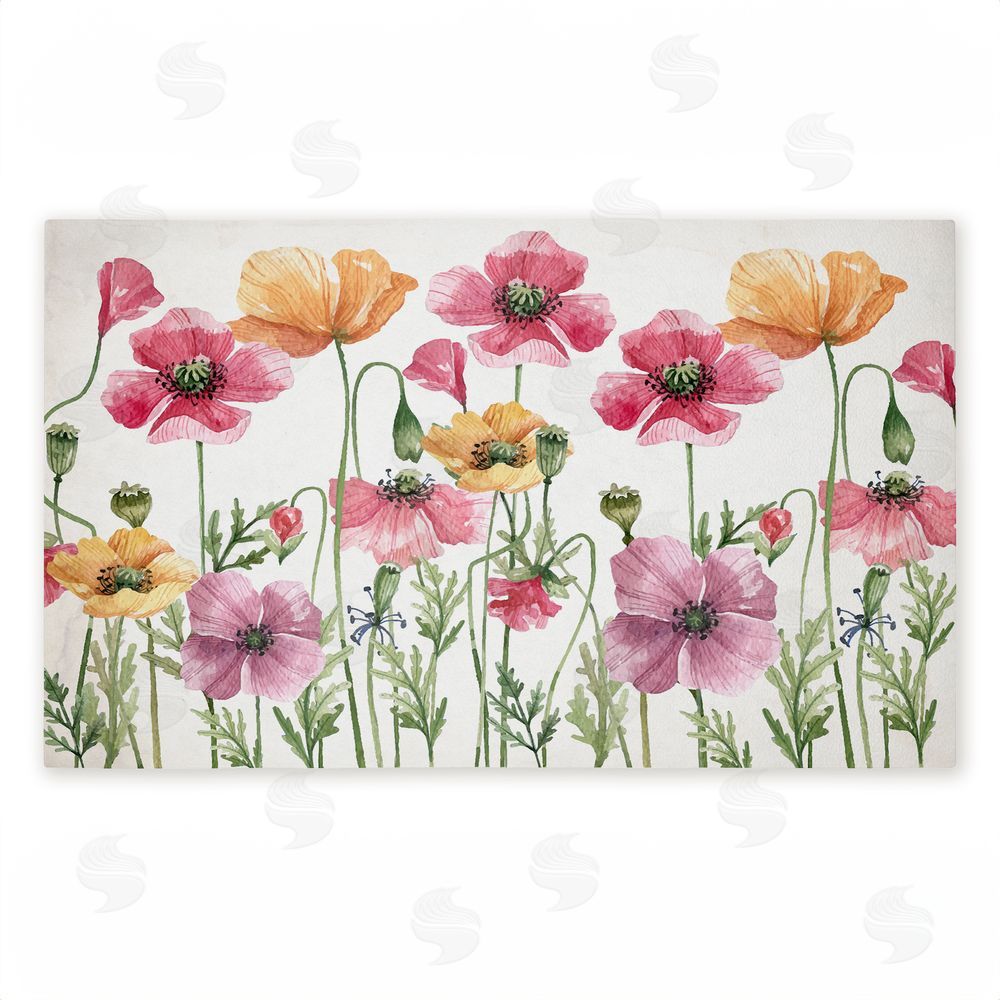 Kim Allen Poppy Place Flower Garden Unwoven Outdoor Door Mat