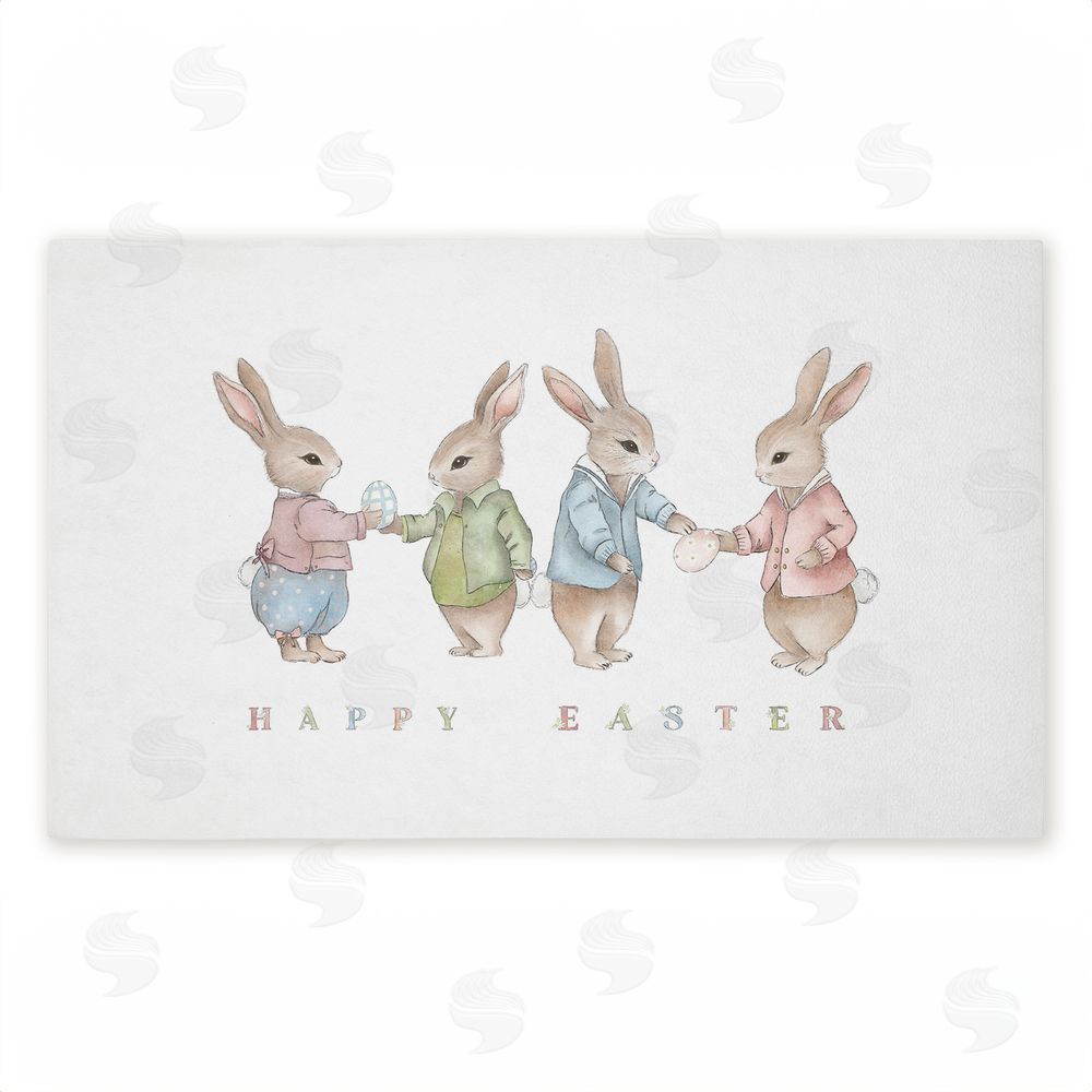 Minimal Happy Easter Bunnies Door Mat | Stupell Home Decor