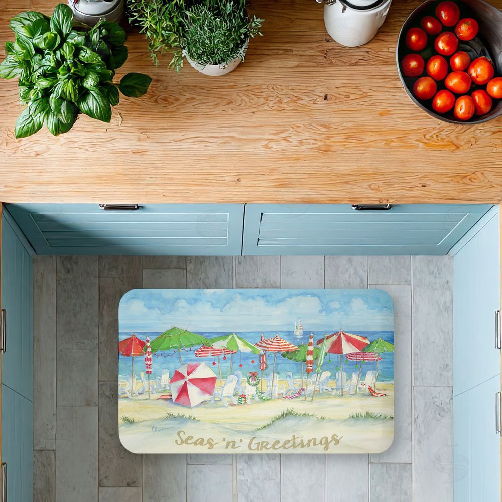 Paul Brent Seas 'n' Greetings Beach Kitchen Floor Mat