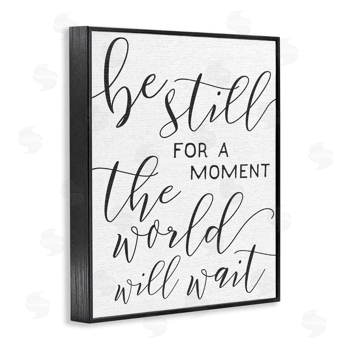 Be Still Relaxing Typography Black Frame Print Wall Art, Home Decor by Stupell Studio