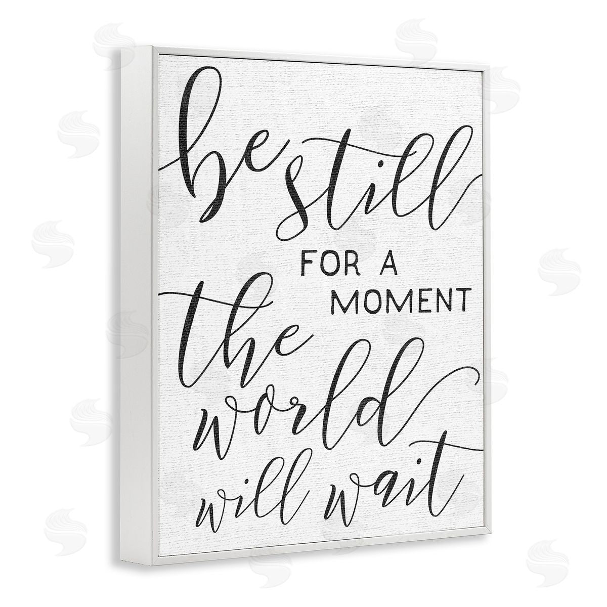 Be Still Relaxing Typography White Frame Print Wall Art, Home Decor by Stupell Studio