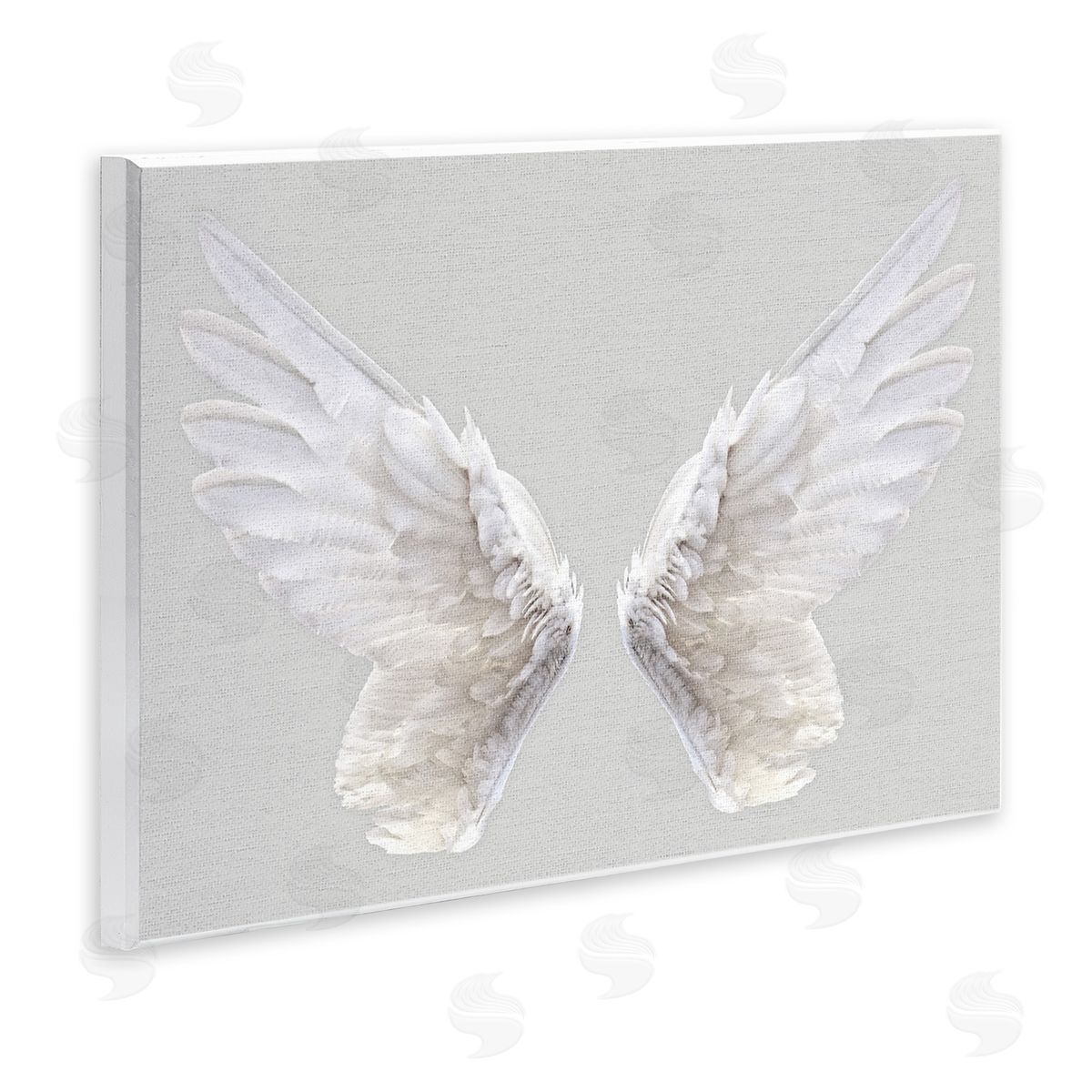 Angel Wings on Grey Wood Plaque Wall Art, Home Decor by Stupell Studio