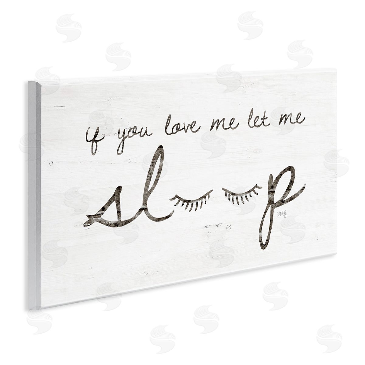 Let Me Sleep Phrase with Eyelashes Wood Plaque Wall Art, Home Decor by Marla Rae