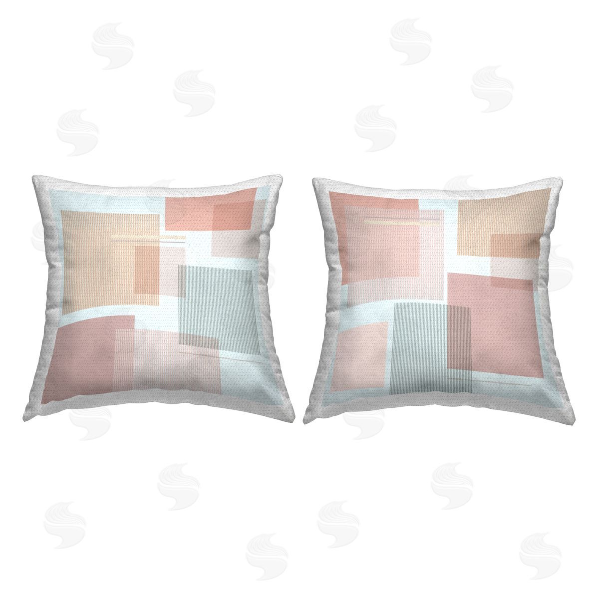 Abstract Geometric Shapes Industrial Stripe Patterned Outdoor Printed Pillow, Home Decor by Melissa Wang