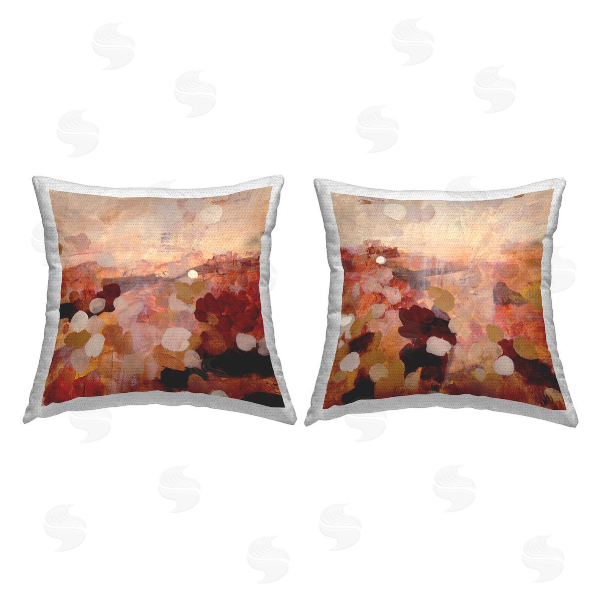Speckled Abstract Landscape Outdoor Printed Pillow, Home Decor by Jodi Maas