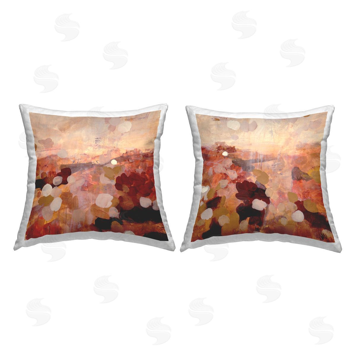 Speckled Abstract Landscape Decorative Printed Pillow, Home Decor by Jodi Maas