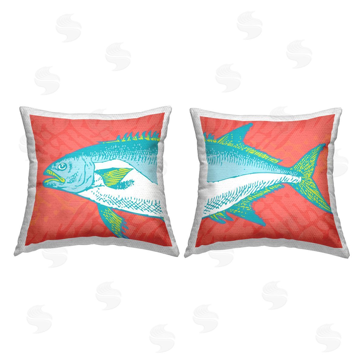 Vivid Tuna Aquatic Fish Outdoor Printed Pillow, Home Decor by Geoff Tygert