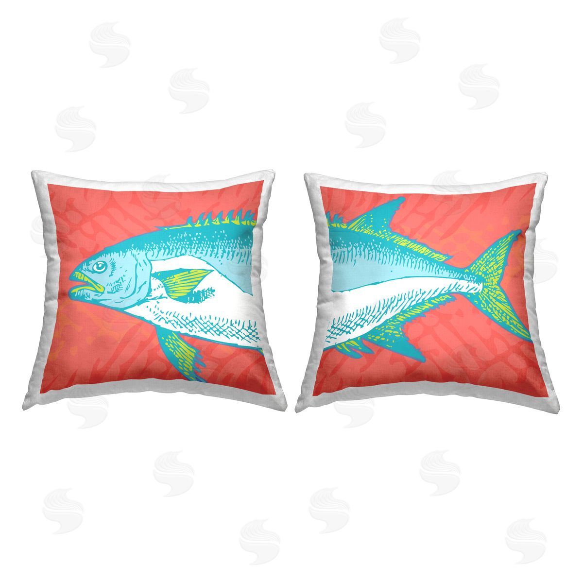 Vivid Tuna Aquatic Fish Decorative Printed Pillow, Home Decor by Geoff Tygert