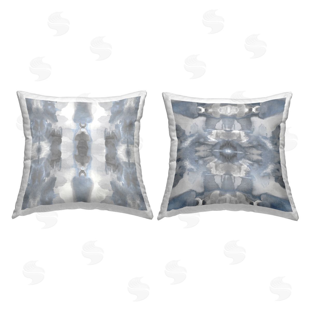 Grey Boho Abstract Pattern Decorative Printed Pillow, Home Decor by Ellie Roberts
