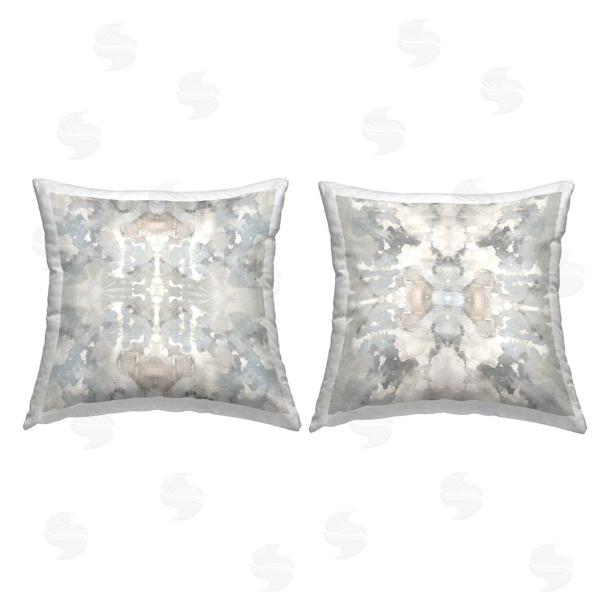Subtle Grey Boho Pattern Decorative Printed Pillow, Home Decor by Ellie Roberts