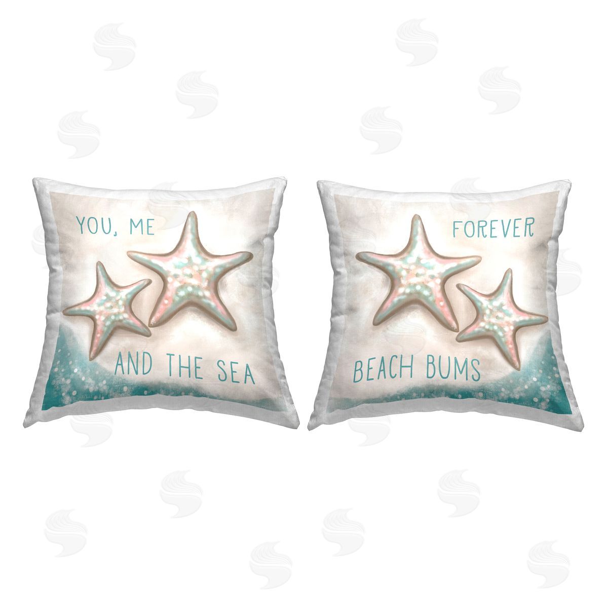 Romantic Beach Lover Phrases Decorative Printed Pillow, Home Decor by Elizabeth Tyndall