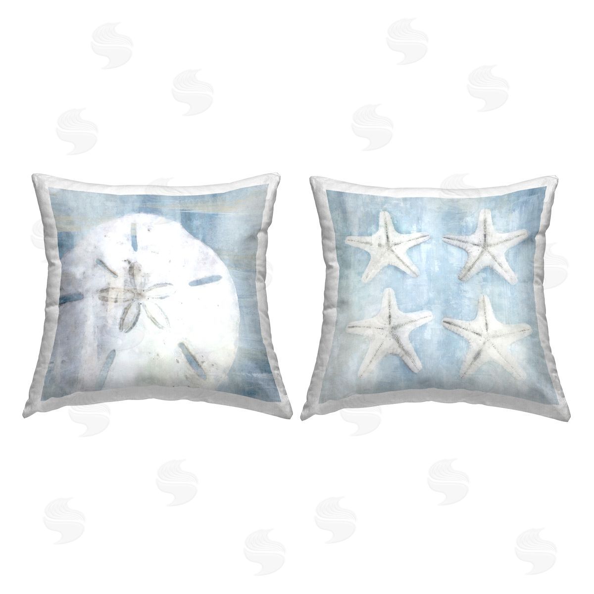 Muted Blue Beach Starfish Decorative Printed Pillow, Home Decor by Nina Blue