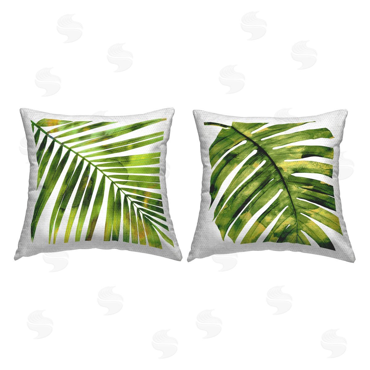 Tropical Monstera Palms Nature Outdoor Printed Pillow, Home Decor by Melonie Miller