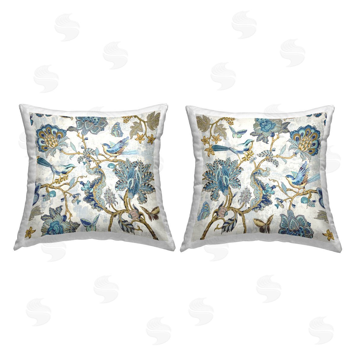 Detailed Paisley Patterned Florals Decorative Printed Pillow, Home Decor by Reneé Campbell
