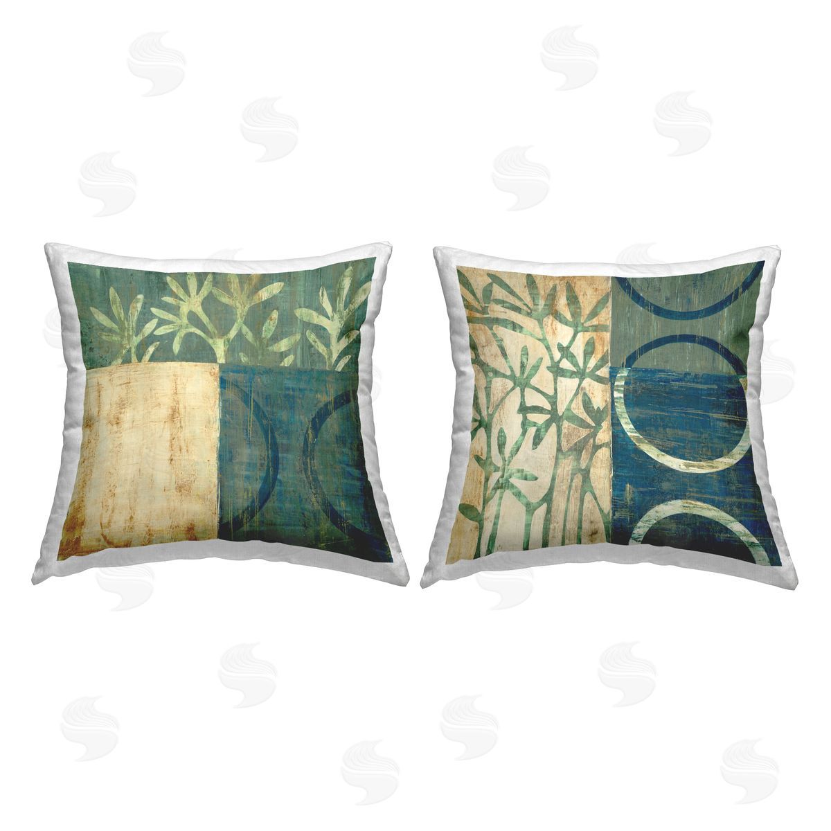 Modern Green Botanicals Decorative Printed Pillow, Home Decor by Liz Jardine