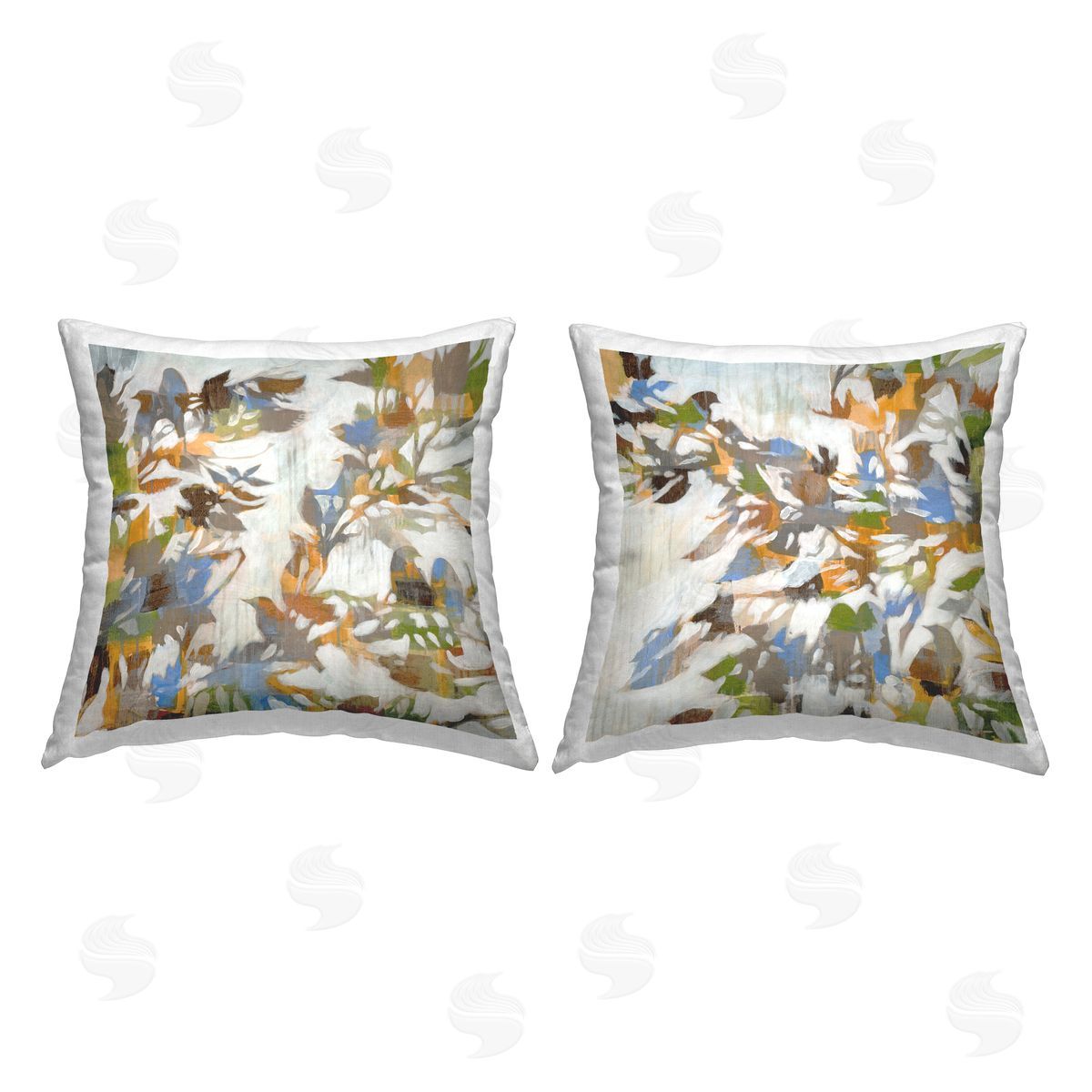 Birds Perched on Branches Decorative Printed Pillow, Home Decor by Liz Jardine