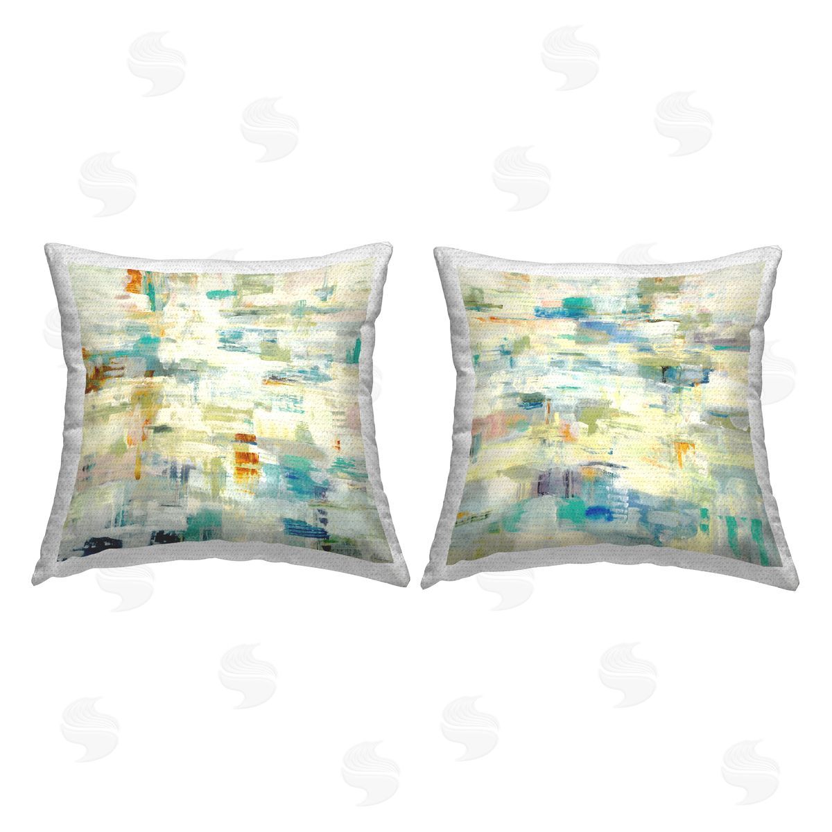 Modern Hatched Abstraction Outdoor Printed Pillow, Home Decor by Lisa Ridgers
