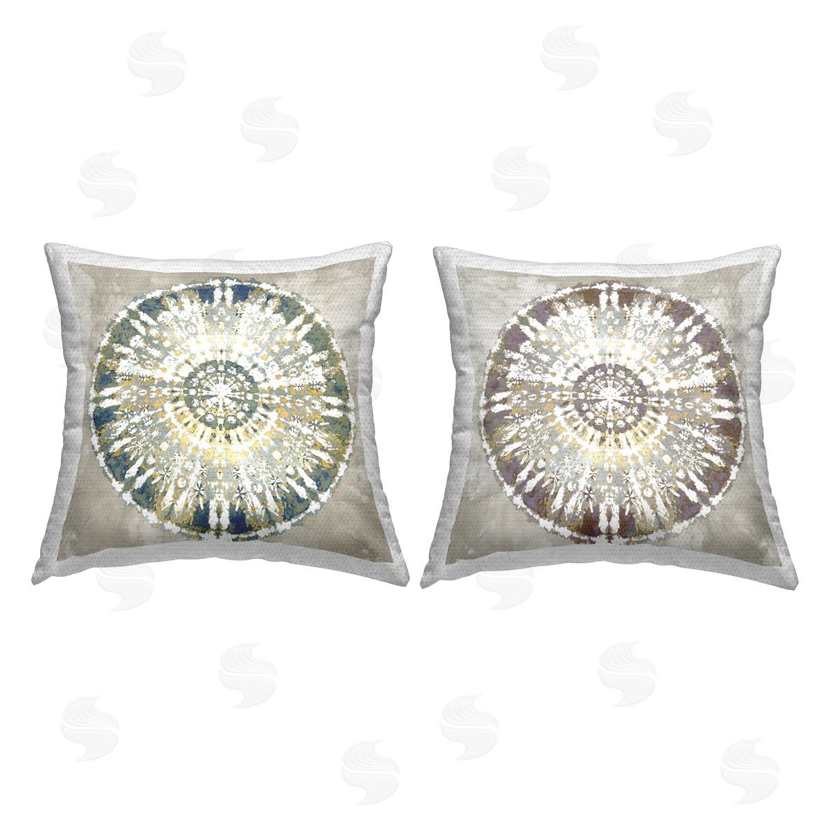 Geometric Boho Fractals Outdoor Printed Pillow, Home Decor by Ellie Roberts