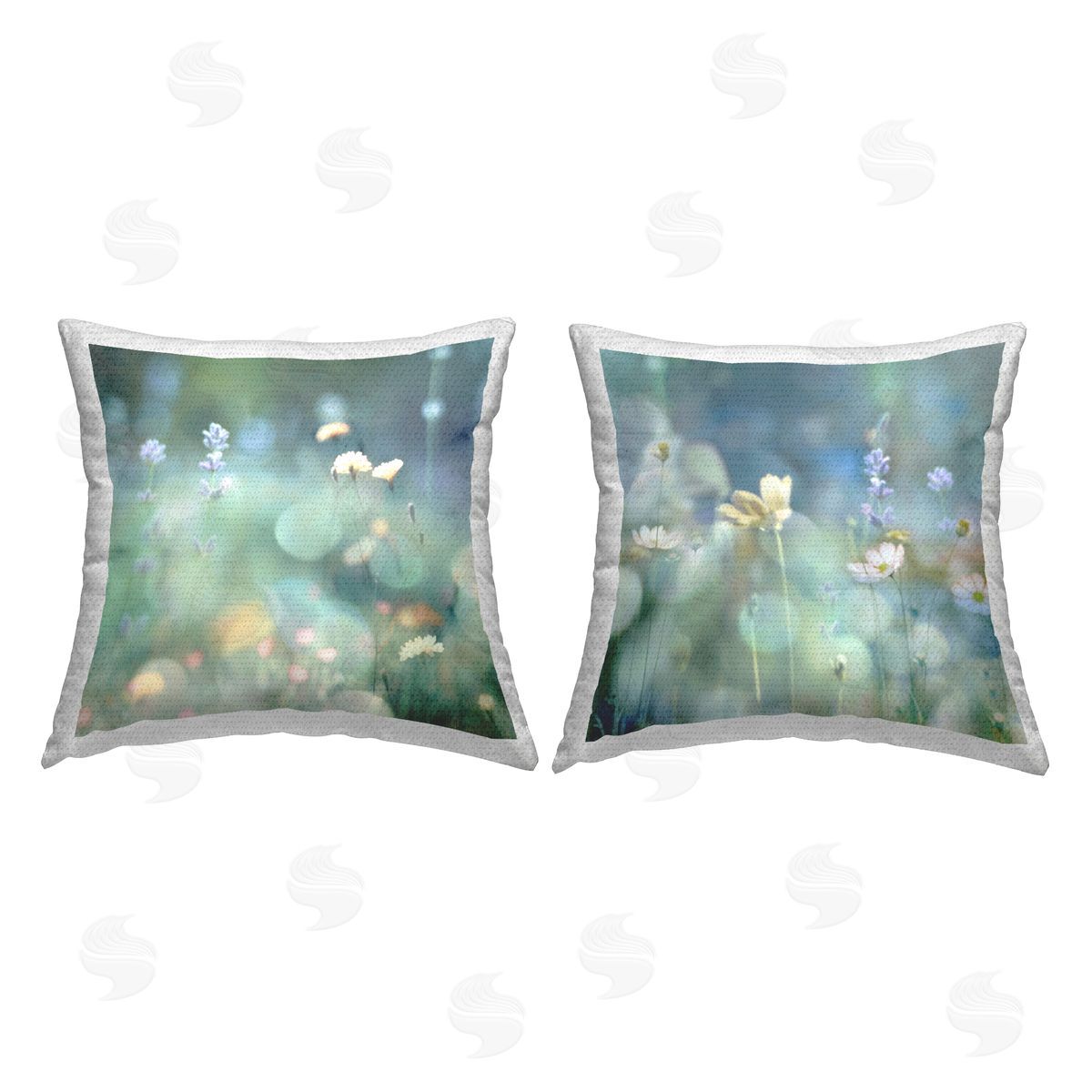 Green Meadow Sprouts Outdoor Printed Pillow, Home Decor by Kate Carrigan