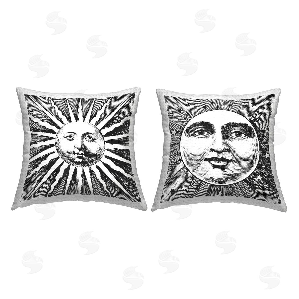 Boho Sun & Moon Outdoor Printed Pillow, Home Decor by Stupell Studio