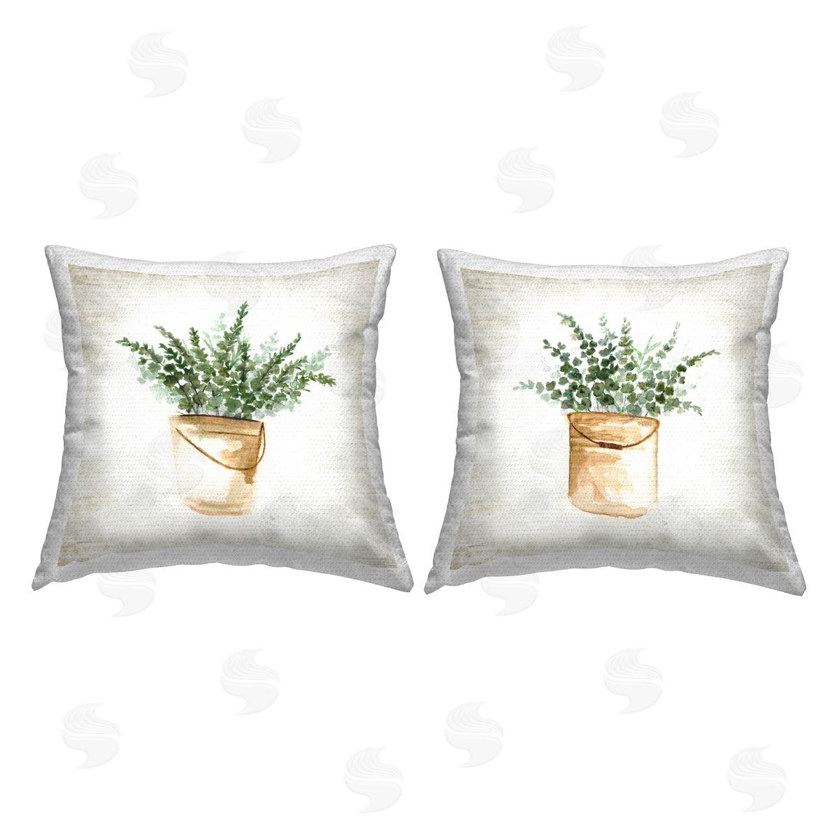 Rustic Potted Herbs Outdoor Printed Pillow, Home Decor by Jennifer Brinley