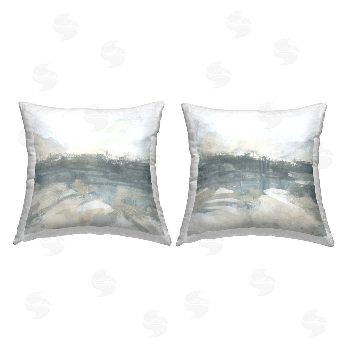 Abstract Grey Landscapes Decorative Printed Pillow, Home Decor by Jennifer Brinley