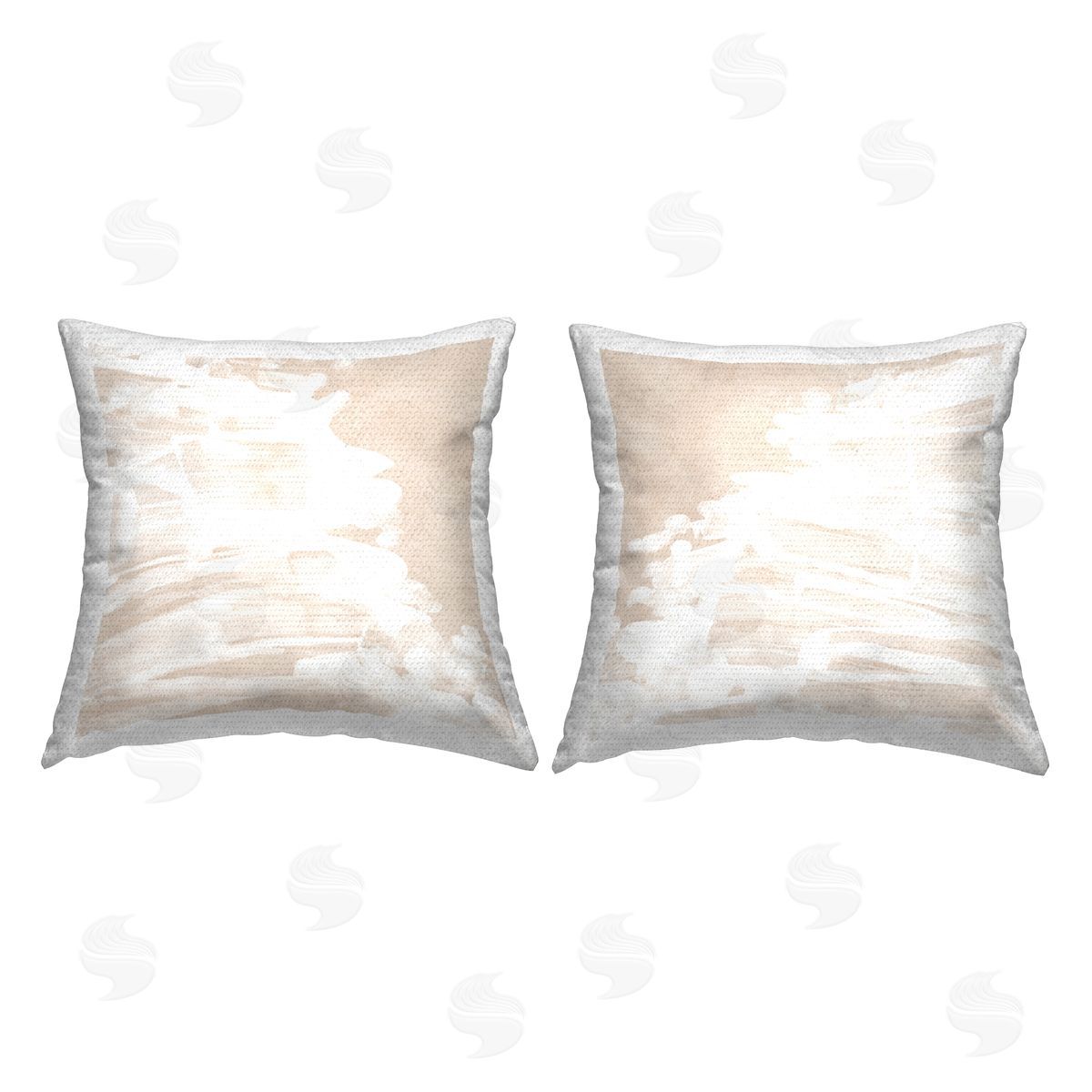 Neutral Fluid Abstraction Outdoor Printed Pillow, Home Decor by Jennifer Brinley