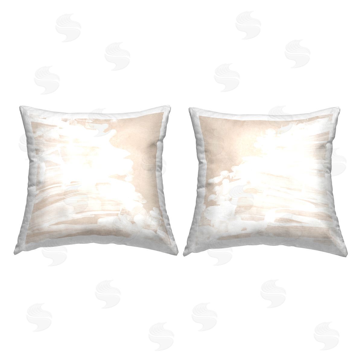 Neutral Fluid Abstraction Decorative Printed Pillow, Home Decor by Jennifer Brinley
