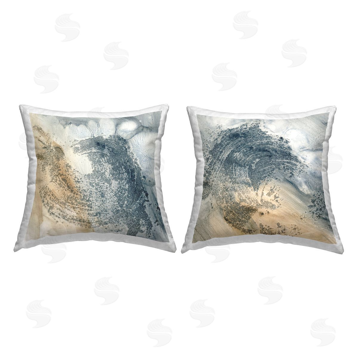 Grey & Beige Abstractions Decorative Printed Pillow, Home Decor by Jennifer Brinley
