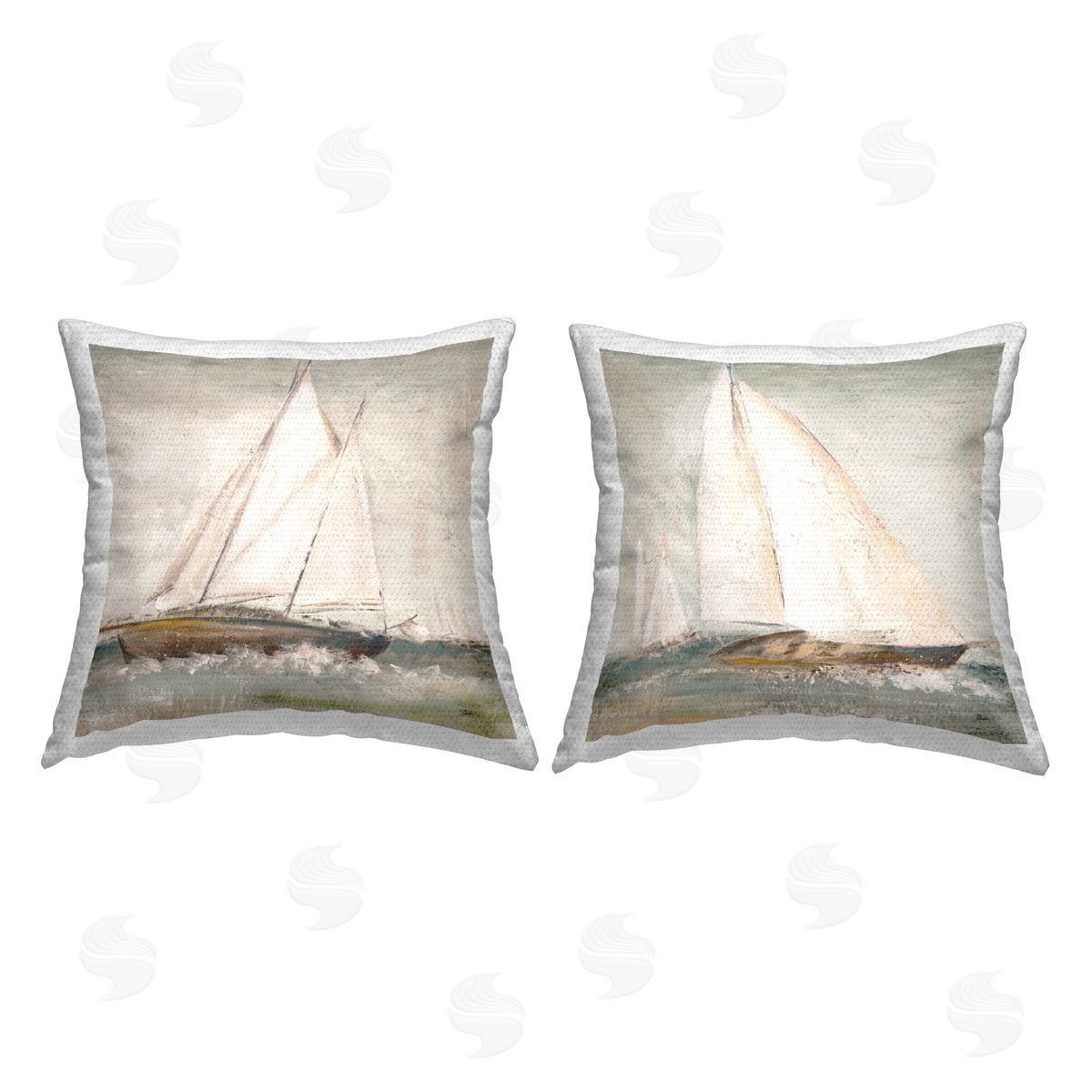 Patricia Pinto Tall Ships at Sea Outdoor Quick-Dry Polyester Printed Throw Pillow