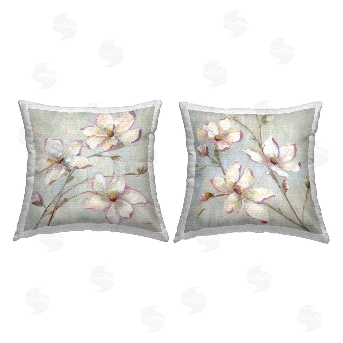 Mike Schick Spring Tree Blooms Outdoor Quick-Dry Polyester Printed Throw Pillow