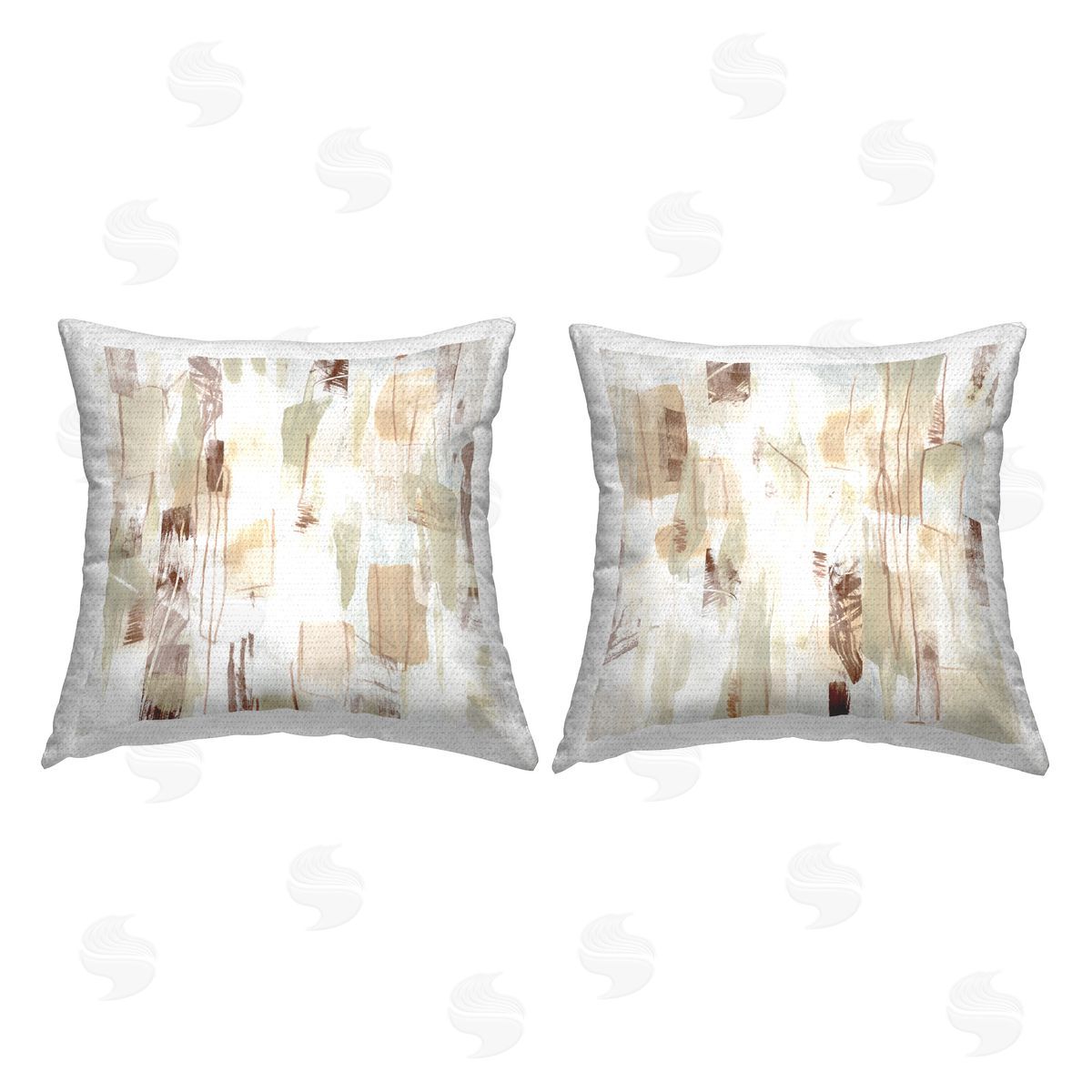 June Erica Vess Falling Neutral Shapes Outdoor Quick-Dry Polyester Printed Throw Pillow