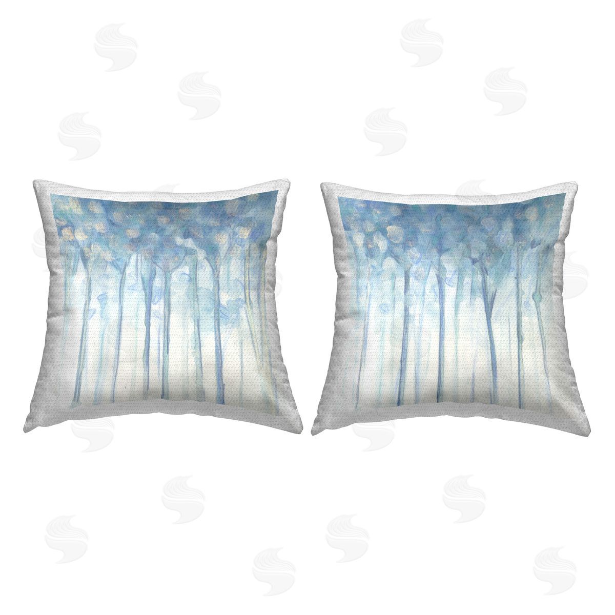 June Erica Vess Subtle Streaked Trees Outdoor Quick-Dry Polyester Printed Throw Pillow