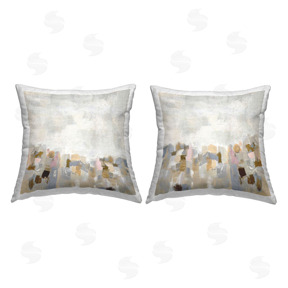 Rachel Springer Gray Subtle Abstract  Outdoor Quick-Dry Polyester Printed Throw Pillow