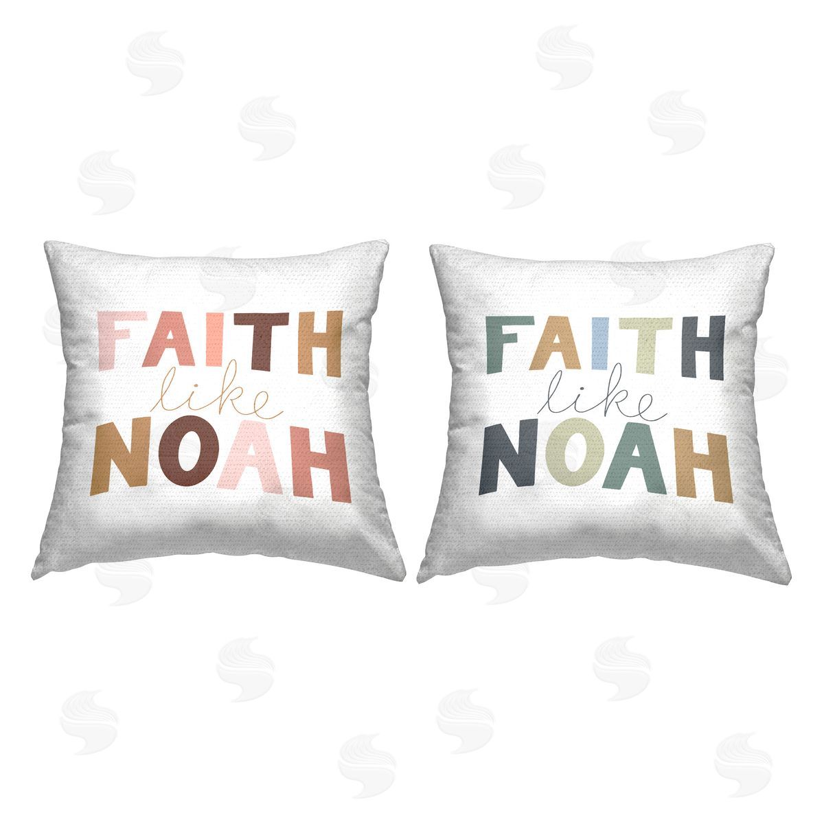 Tara Moss Faith Like Noah Phrases Outdoor Quick-Dry Polyester Printed Throw Pillow