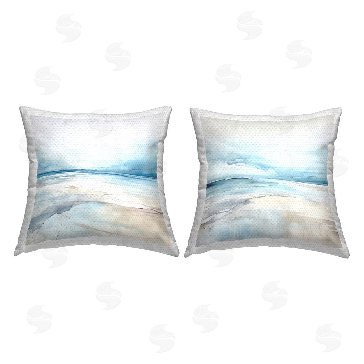 Irena Orlov Fluid Modern Beach Scenes Outdoor Quick-Dry Polyester Printed Throw Pillow
