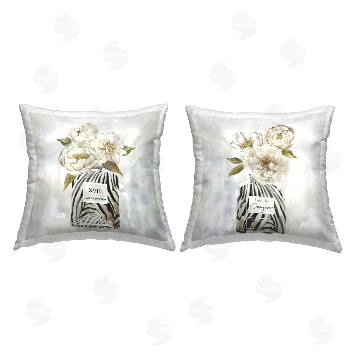 Carol Robinson Feminine Wild Bouquets Printed Plush Polyester Throw Pillow