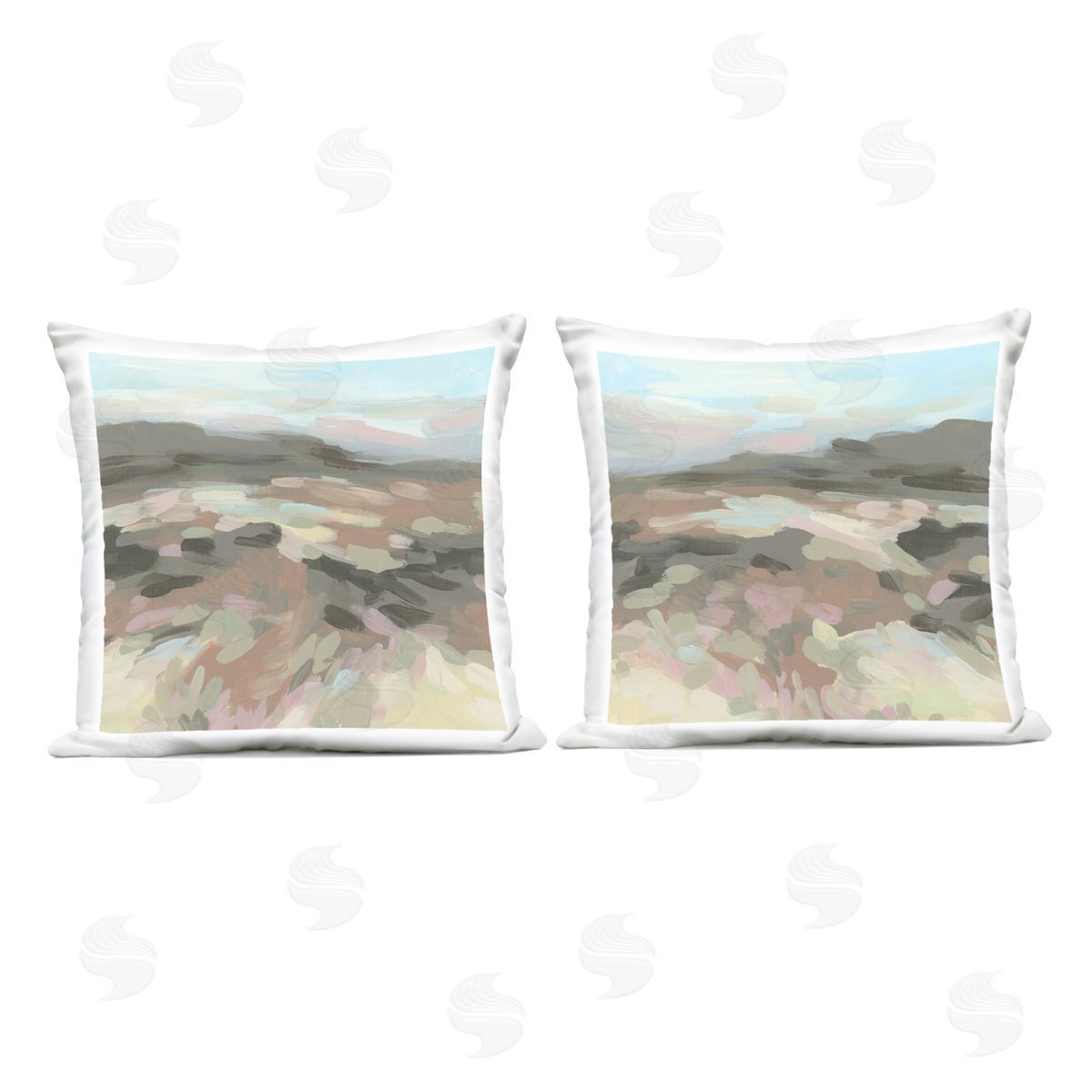 June Erica Vess Desert Impression Abstraction Outdoor Quick-Dry Polyester Printed Throw Pillow