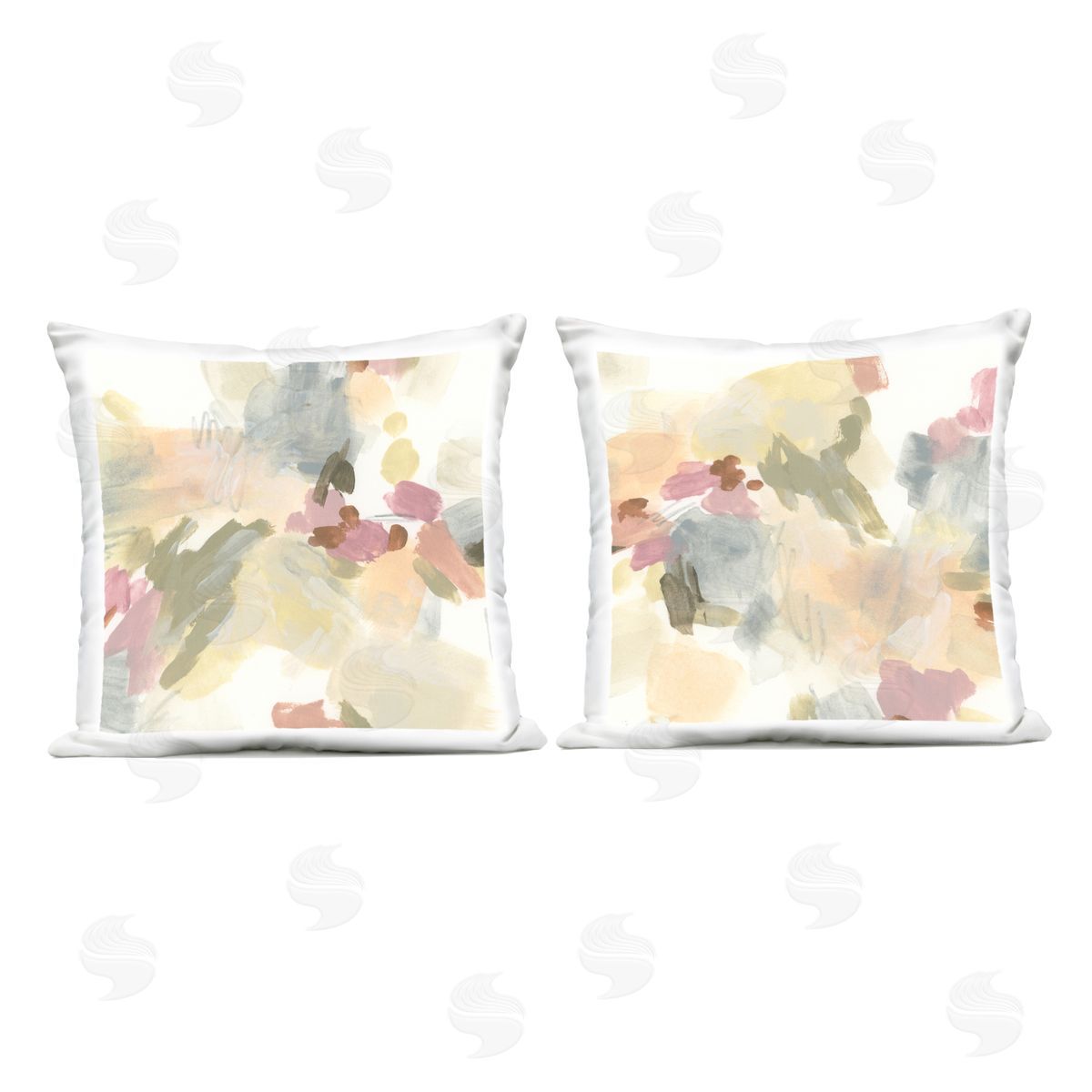 June Erica Vess Restless Abstract Splotches Outdoor Quick-Dry Polyester Printed Throw Pillow